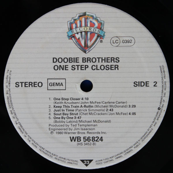 The Doobie Brothers : One Step Closer (LP, Album)