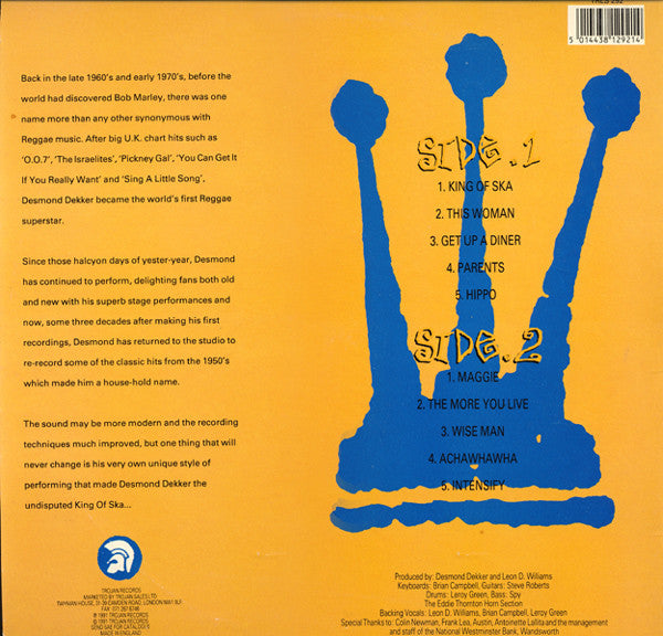 Desmond Dekker : King Of Ska (LP, Album)