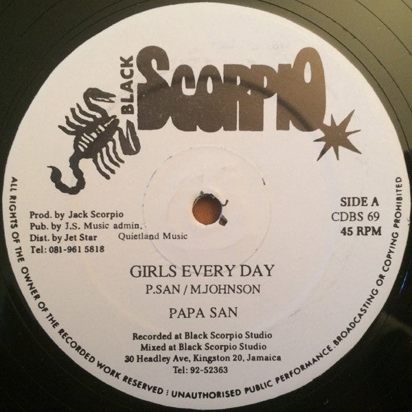 Papa San / Papa San & Bunny Rugs : Girls Every Day / Stand By Me (12")