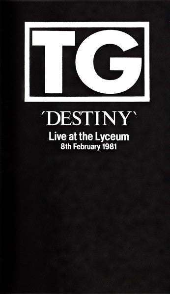 Throbbing Gristle : Destiny (Live At The Lyceum 8th February 1981) (VHS, E60)