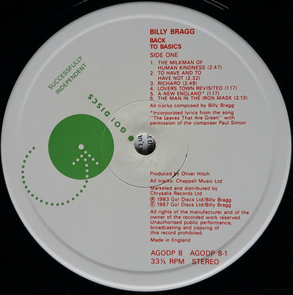 Billy Bragg : Back To Basics (2xLP, Comp)