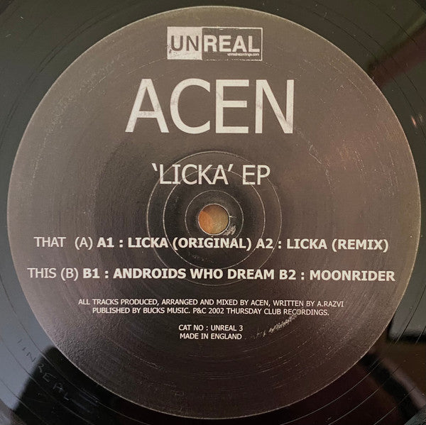 Acen : Licka EP (12", EP, Promo)