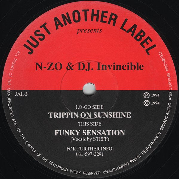 N-ZO & DJ. Invincible* : Trippin' On Sunshine / Funky Sensation (12")