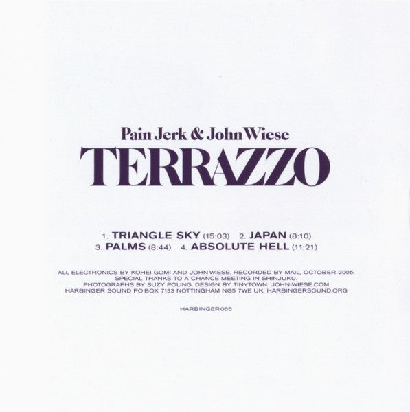 Pain Jerk & John Wiese : Terrazzo (CD, Album, Ltd)