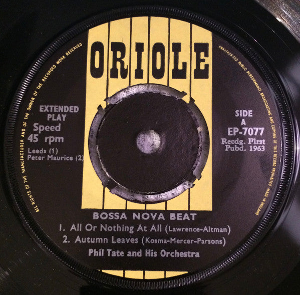 Phil Tate And His Orchestra : Bossa Nova Beat (7", EP)