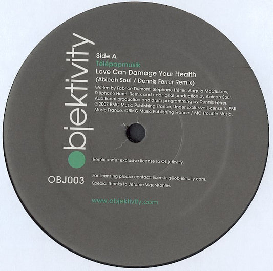 Télépopmusik : Love Can Damage Your Health (Abicah Soul / Dennis Ferrer Remix) (12", S/Sided)