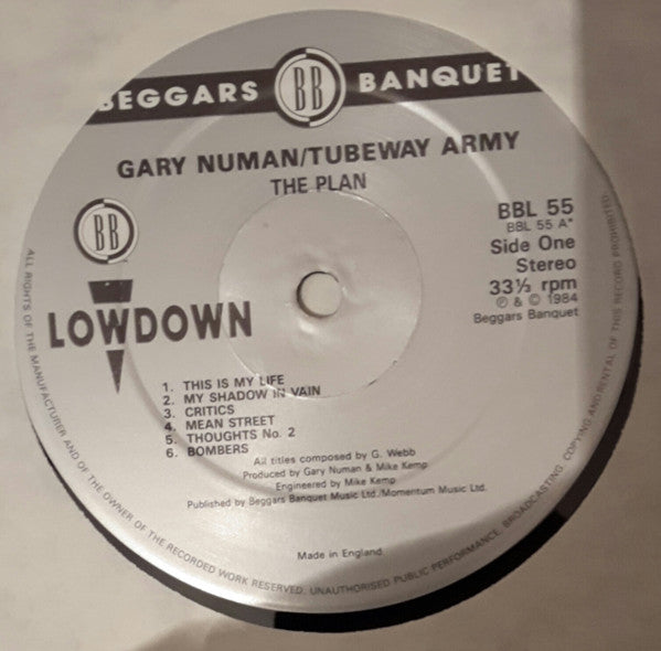 Gary Numan, Tubeway Army : The Plan (LP, Comp, RE)