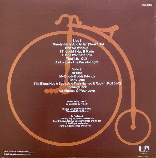 Dr. Feelgood : Be Seeing You (LP, Album)