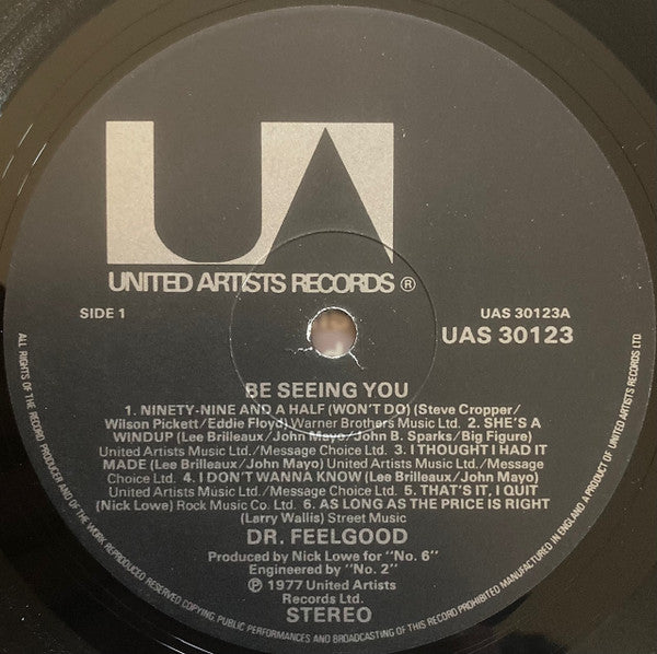 Dr. Feelgood : Be Seeing You (LP, Album)