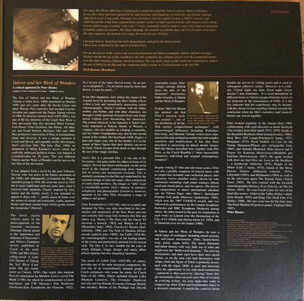 Luboš Fišer : Valerie A Týden Divů (Valerie And Her Week Of Wonders) (LP, Album, Gat)