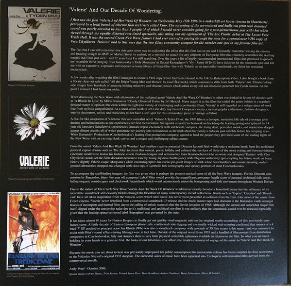 Luboš Fišer : Valerie A Týden Divů (Valerie And Her Week Of Wonders) (LP, Album, Gat)