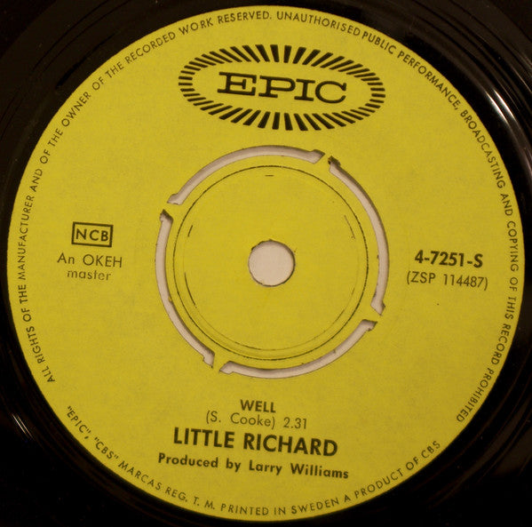 Little Richard : Poor Dog (Who Can't Wag His Own Tail) (7", Single)
