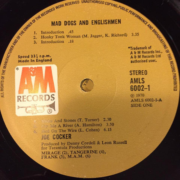 Joe Cocker : Mad Dogs & Englishmen (2xLP, Album, RP, Fol)