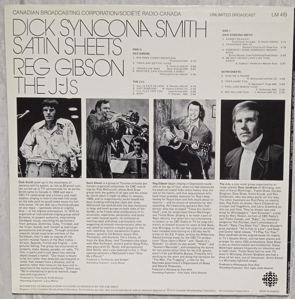 Dick Syncona Smith*, Satin Sheets, Reg Gibson, The J-J's* : Dick Syncona Smith / Satin Sheets / Reg Gibson / The J-Js (LP, Transcription)