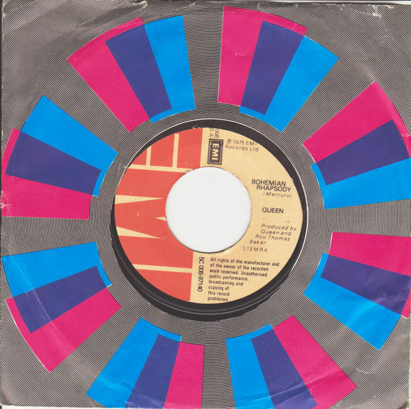 Queen : Bohemian Rhapsody (7", Single, Com)