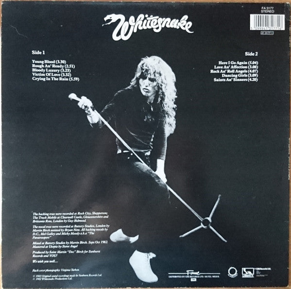 Whitesnake : Saints & Sinners (LP, Album, RE)