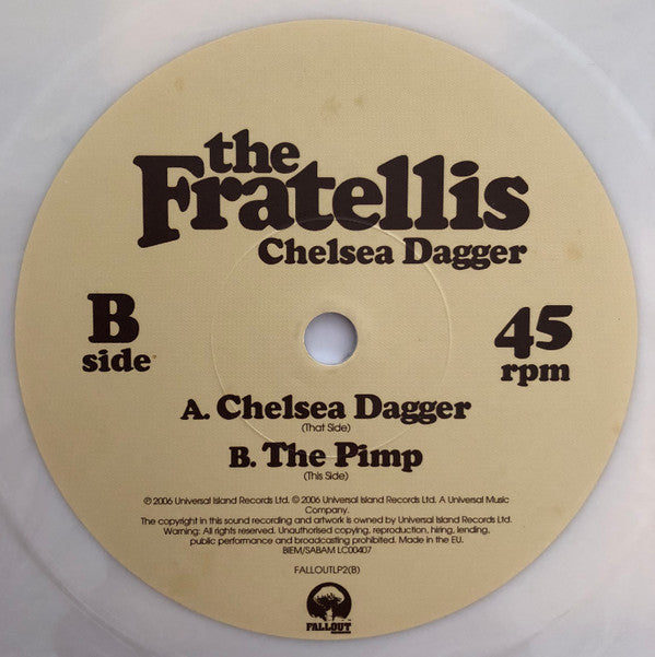 The Fratellis : Chelsea Dagger (8", Single, Whi)